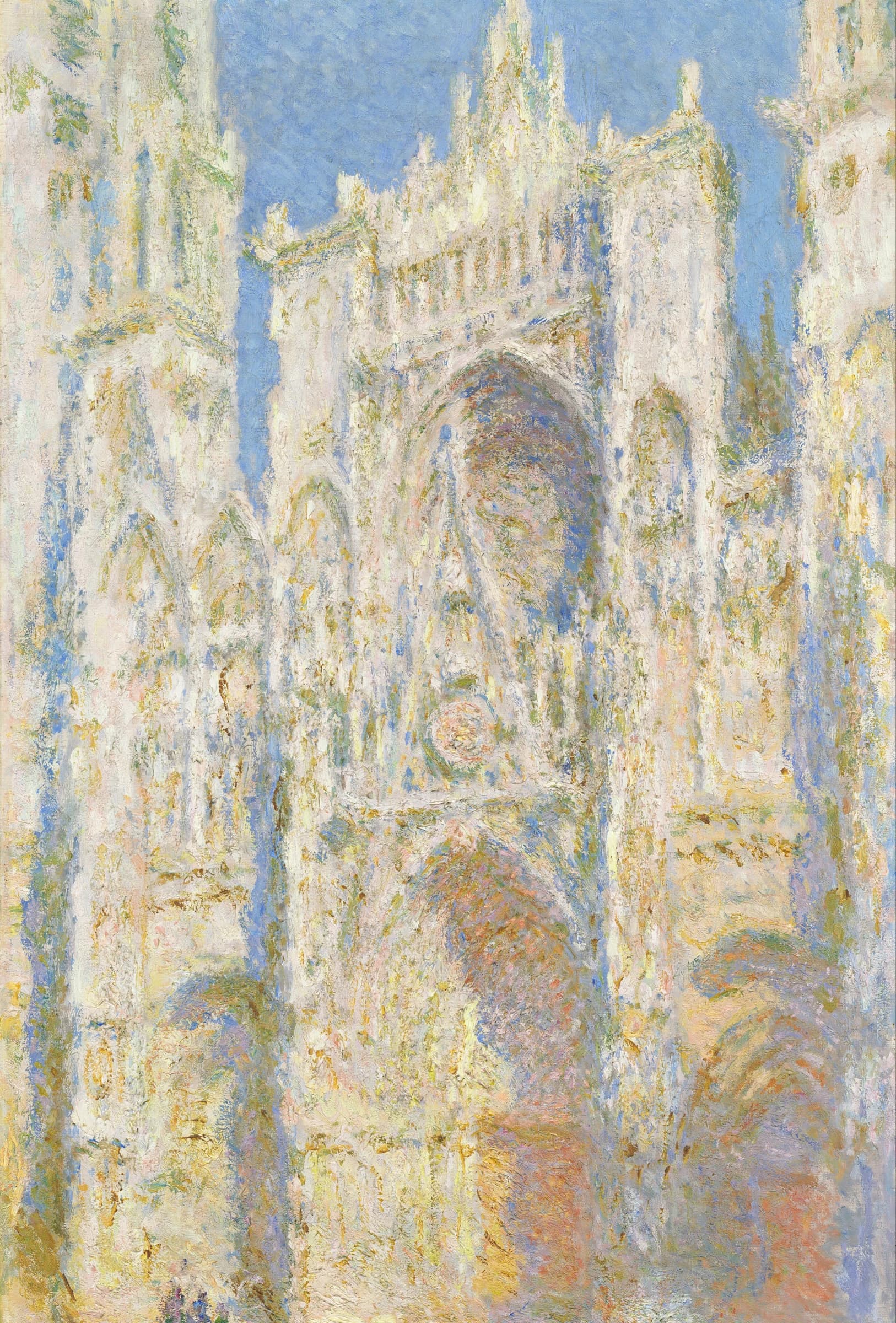 Rouen Cathedral, West Façade, Sunlight – Claude Monet