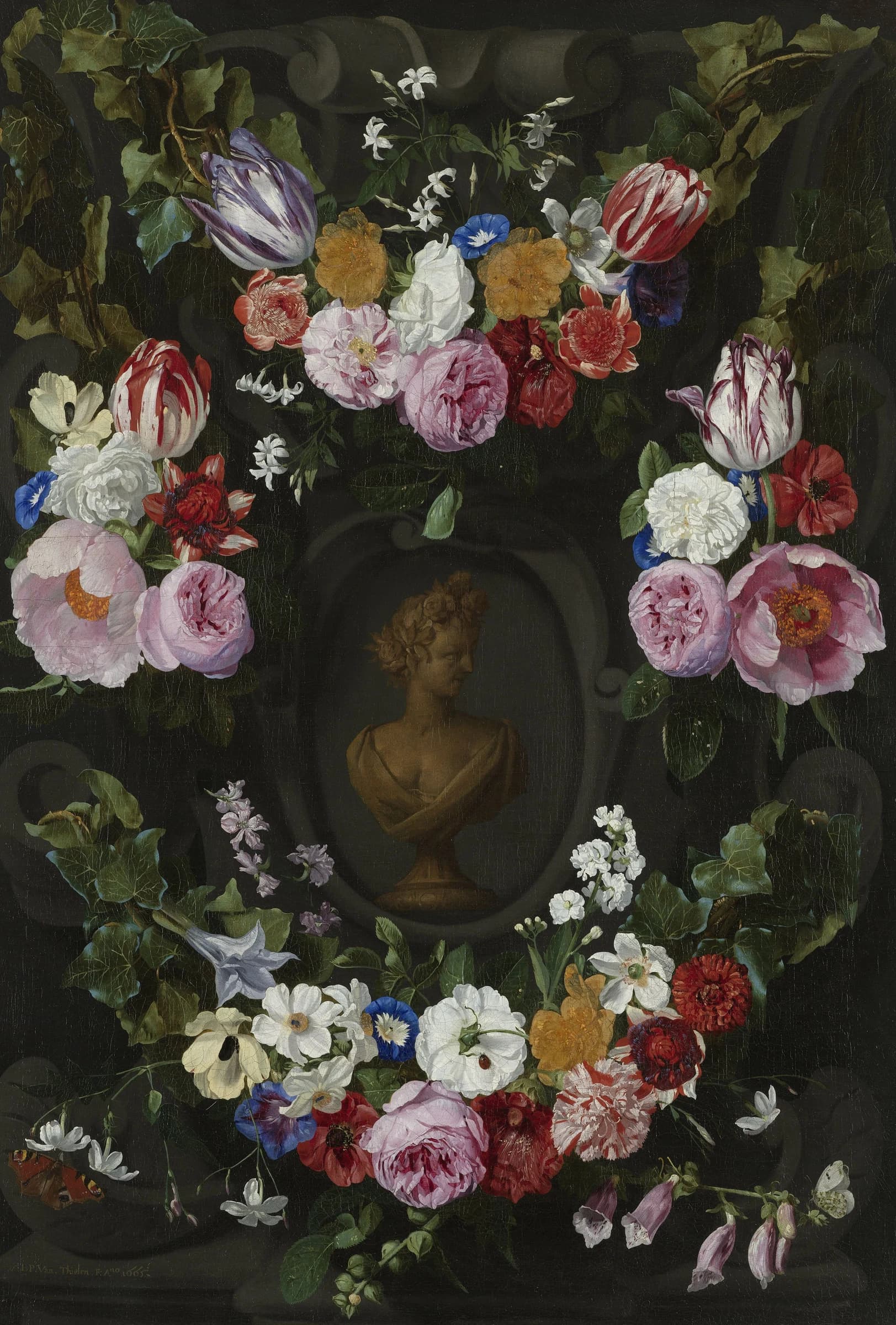 Standbeeld met bloemen – Jan Philip van Thielen