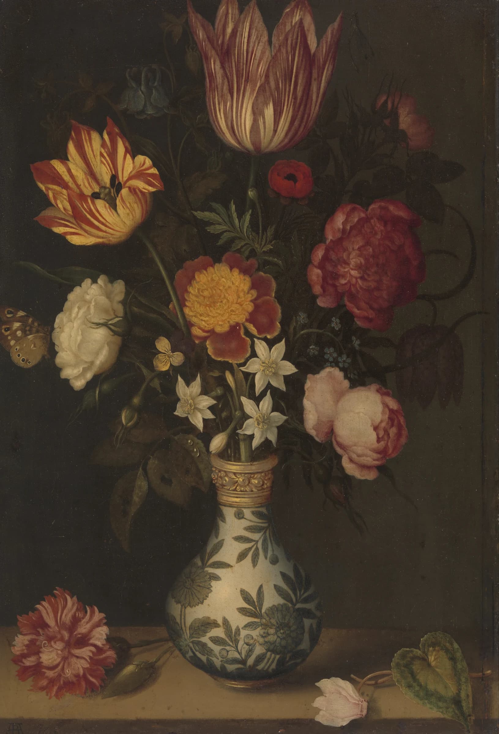 Stilleven met bloemen in een Griekse vaas: allegorie op de Lente – Georgius Jacobus Johannes van Os
