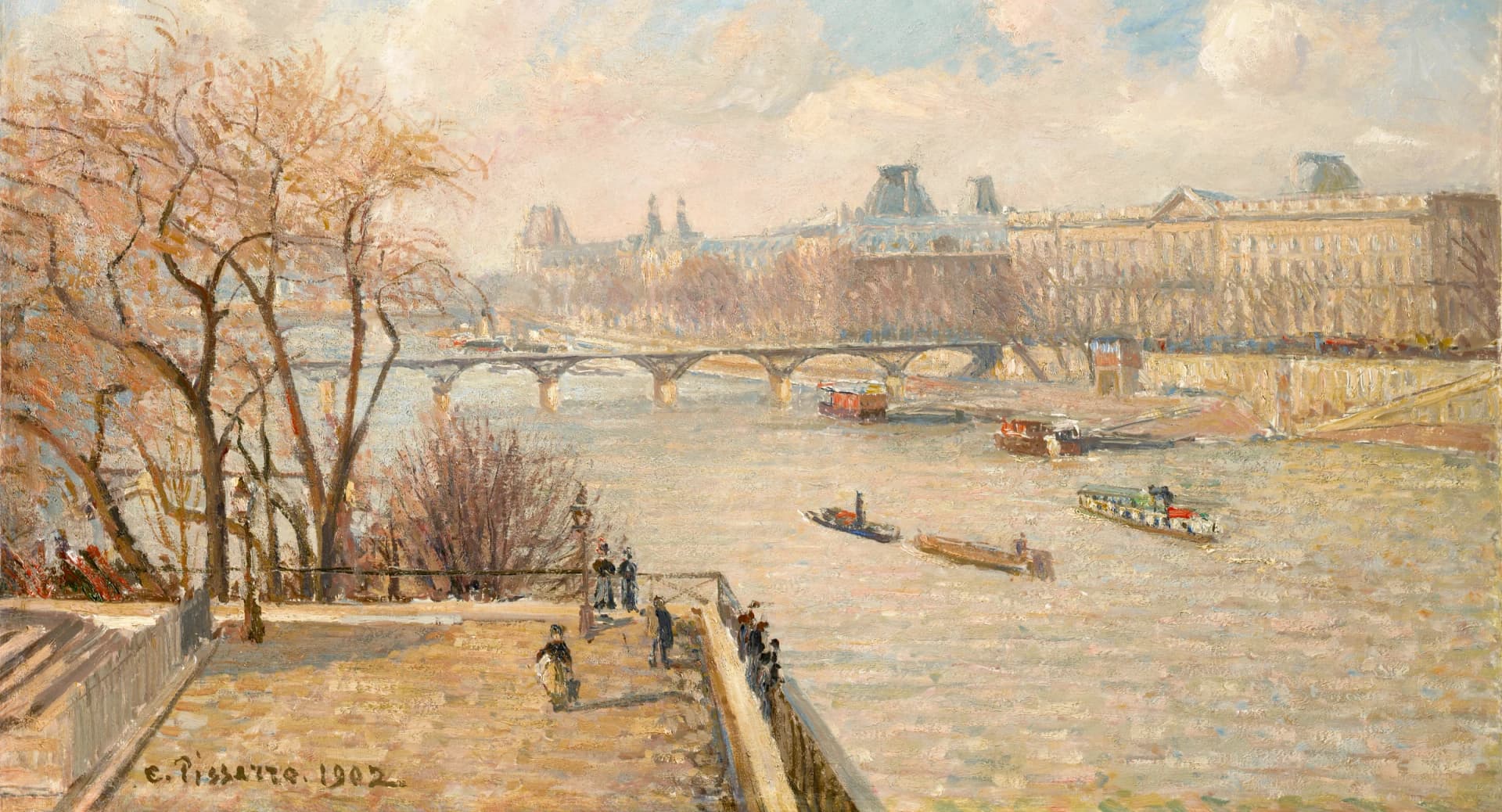 Het Louvre vanaf de Pont Neuf