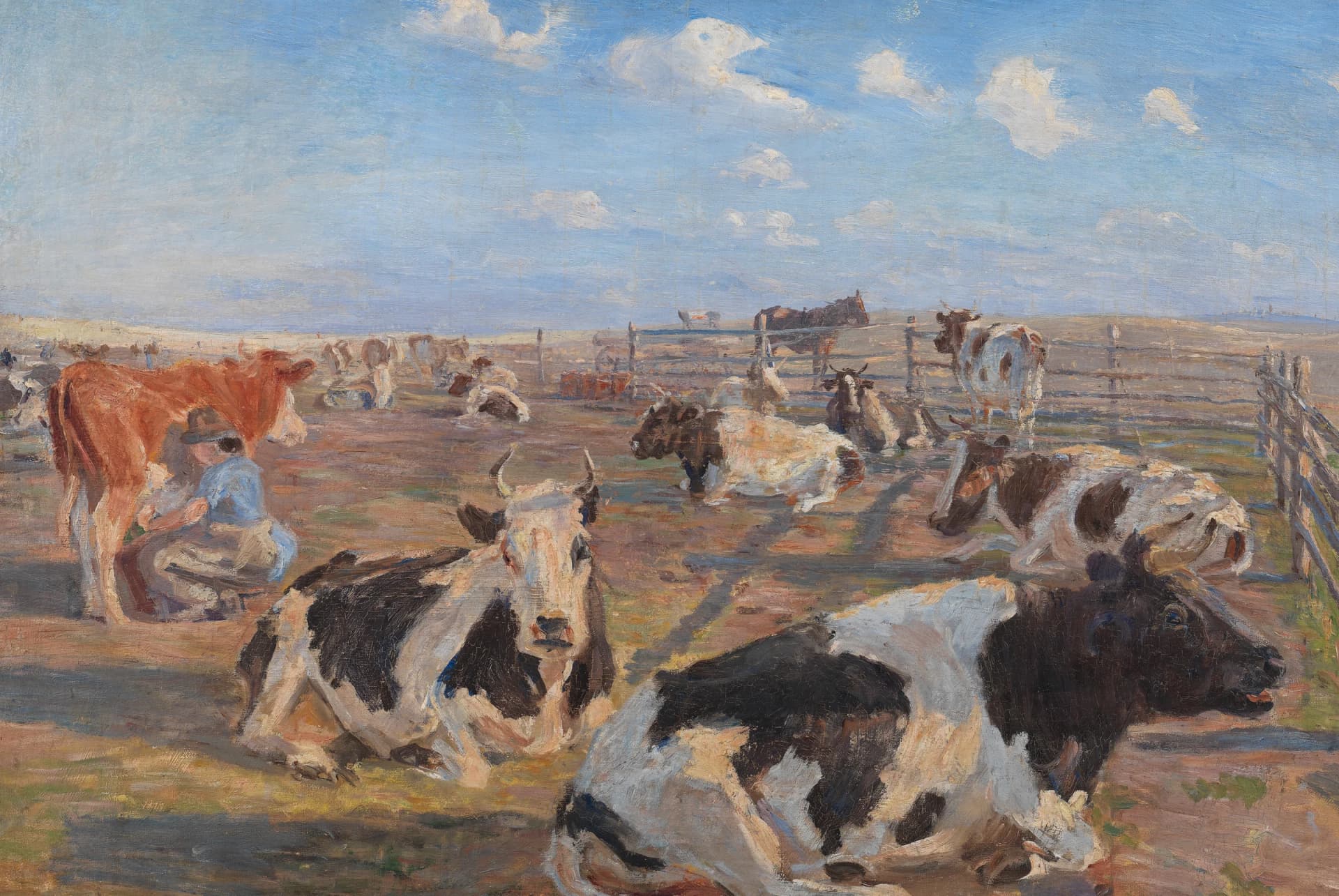 De melkplaats bij Meilgård – Theodor Philipsen