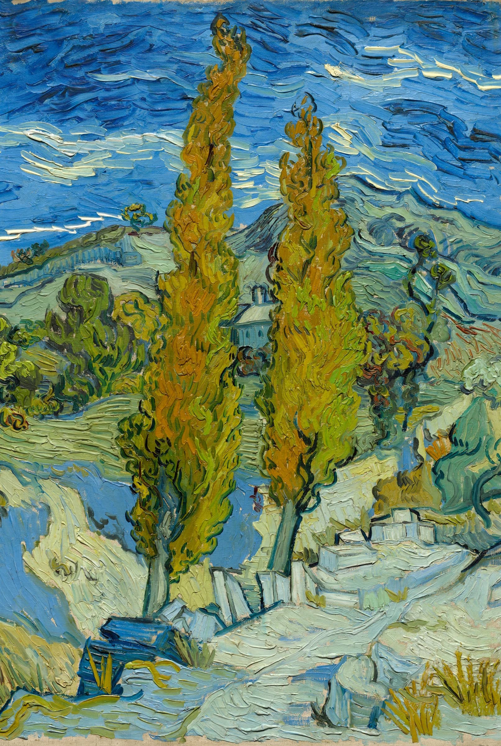 Twee populieren in de Apilles Bij Saint-Rémy – Vincent van Gogh