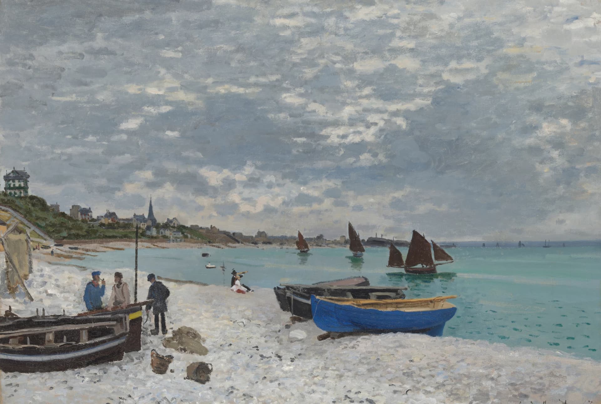 Het strand bij Sainte-Adresse – Claude Monet
