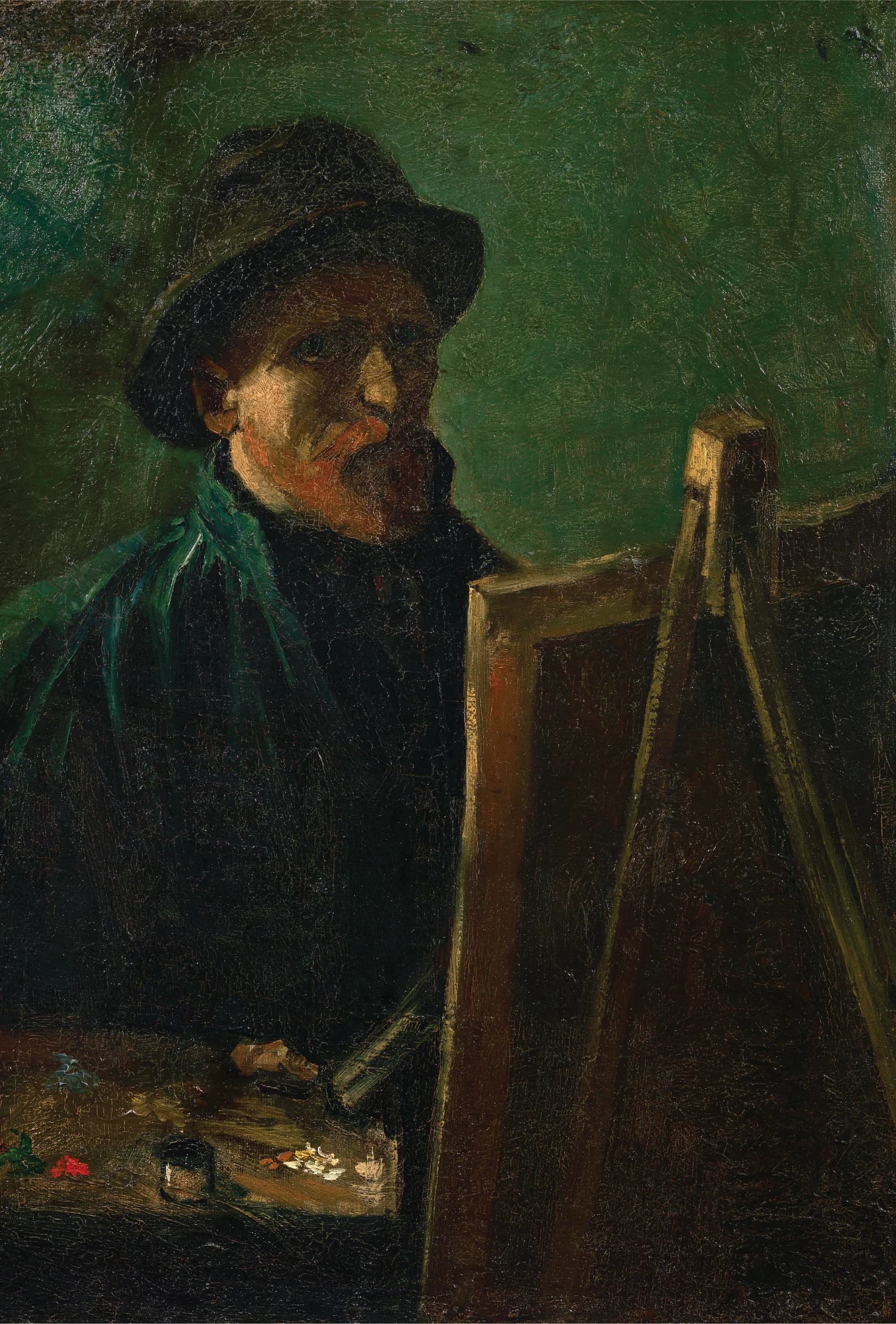 Vincent van Gogh zelfportret met een donkere vilt hoed – Vincent van Gogh