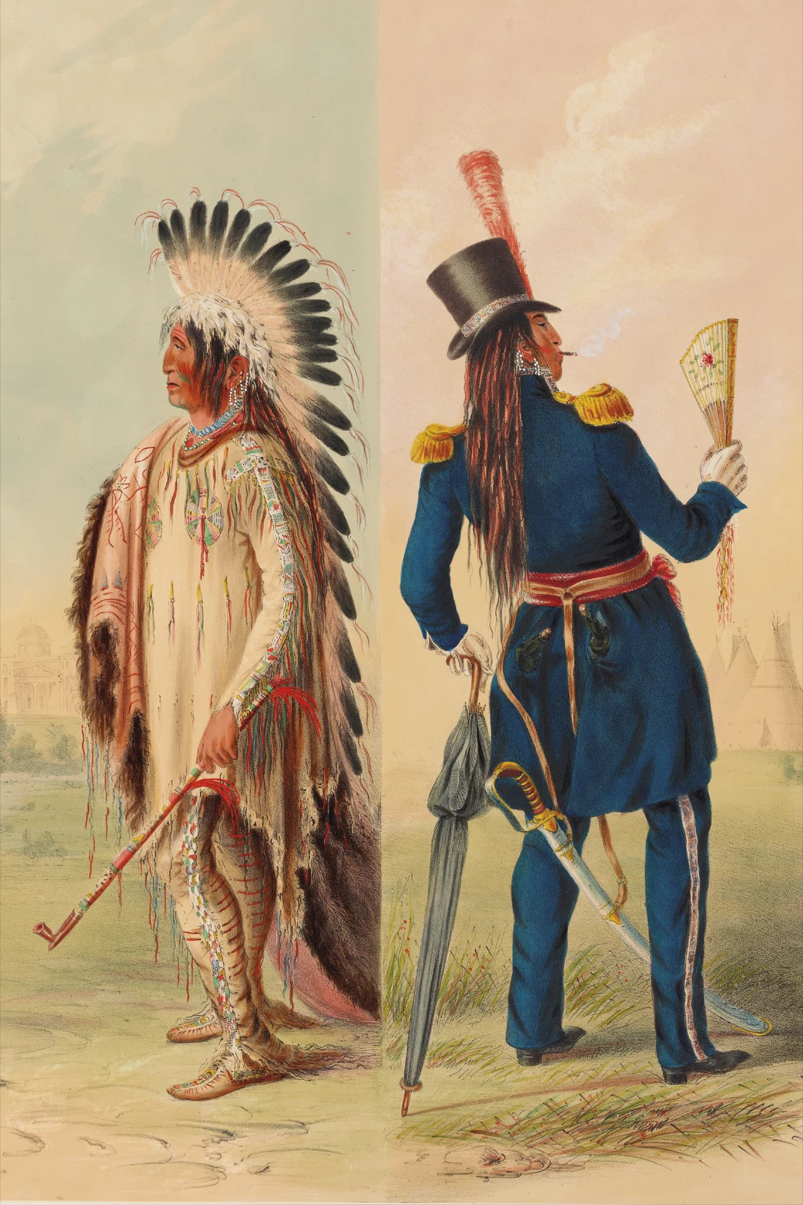 Wi-Jun-Jon, Een Assinneboin Hoofd – George Catlin