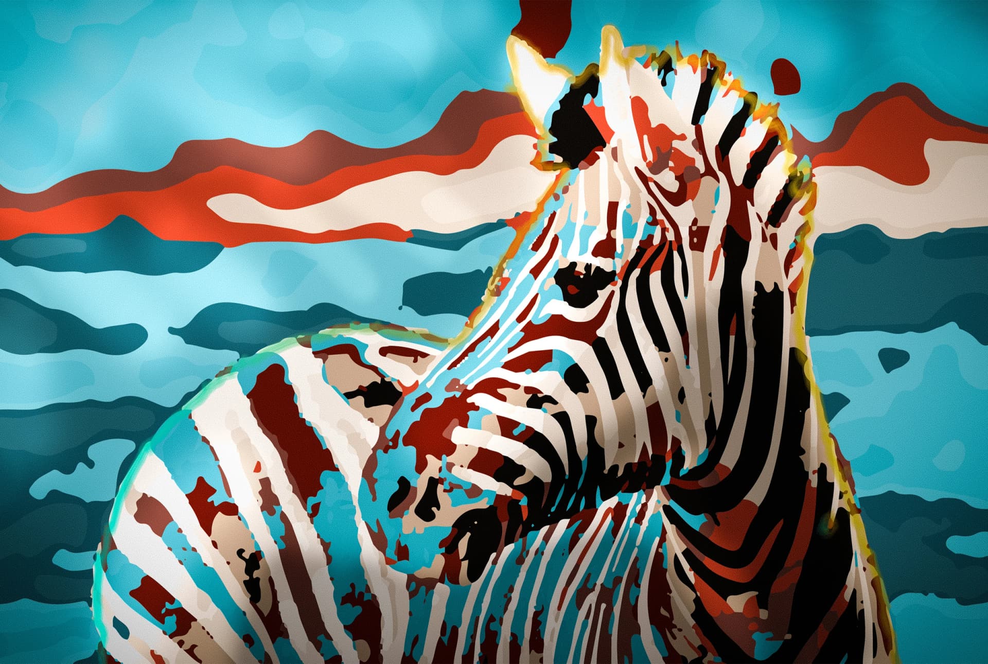 Zebra in de wildernis