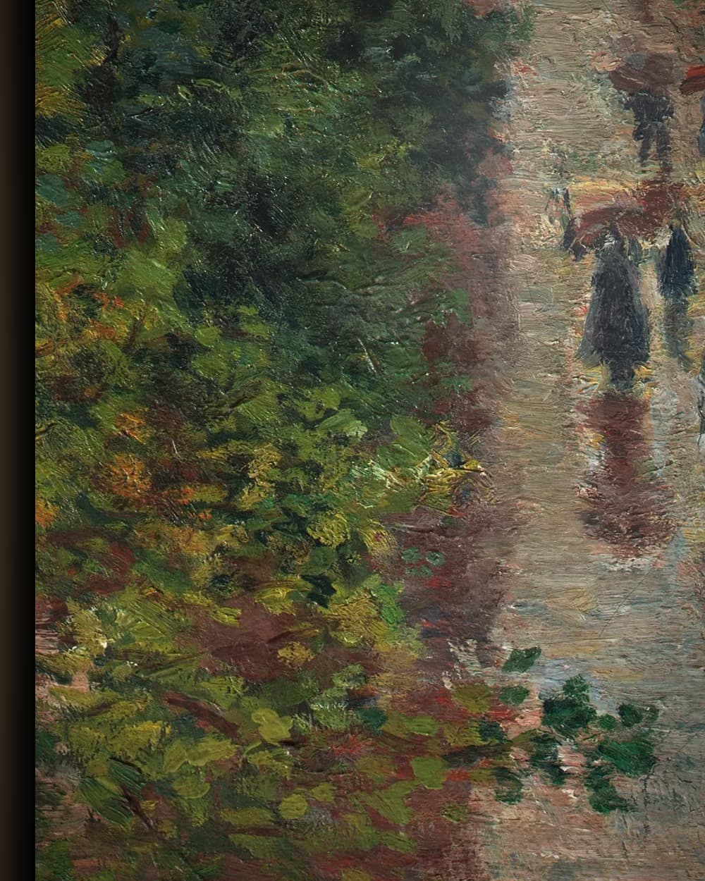 Materiaal en afwerking van Regenachtige Parijse straat in het wisselframe