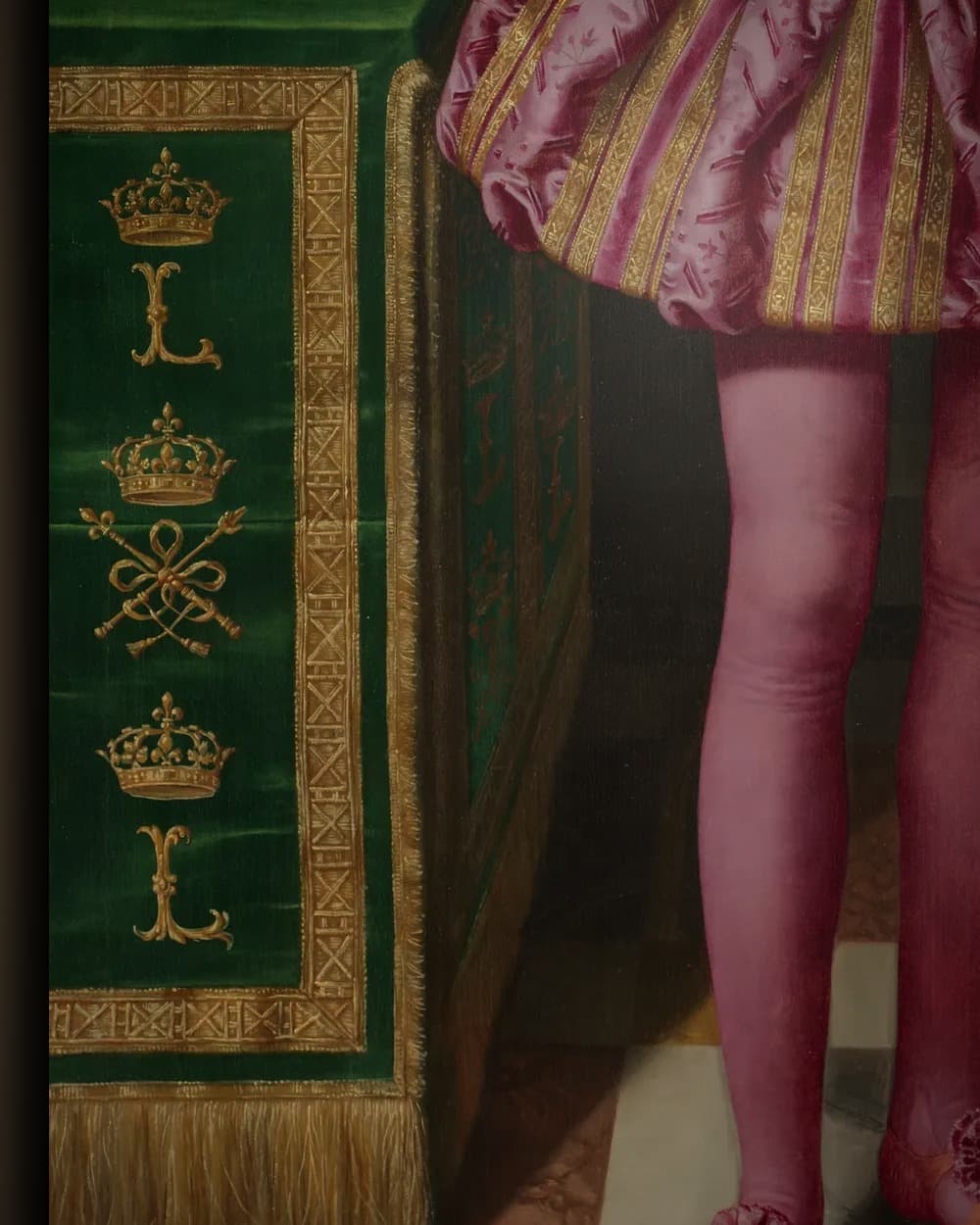 Materiaal en afwerking van Portret van koning Lodewijk XIII van Frankrijk in het wisselframe