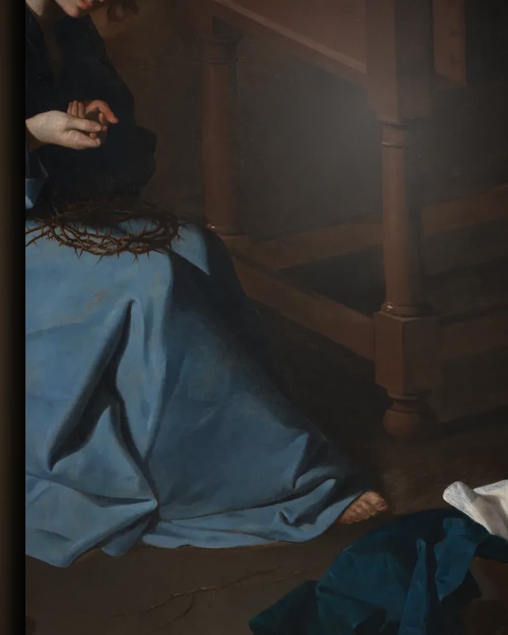 Materiaal en afwerking van Christus en Maria in het huis te Nazareth in het wisselframe