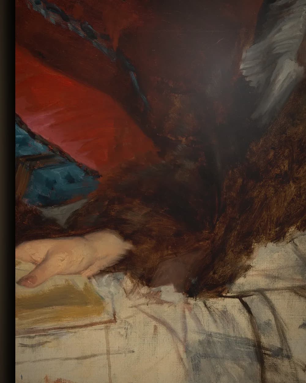 Materiaal en afwerking van De schoonzus van de kunstenaar in het wisselframe