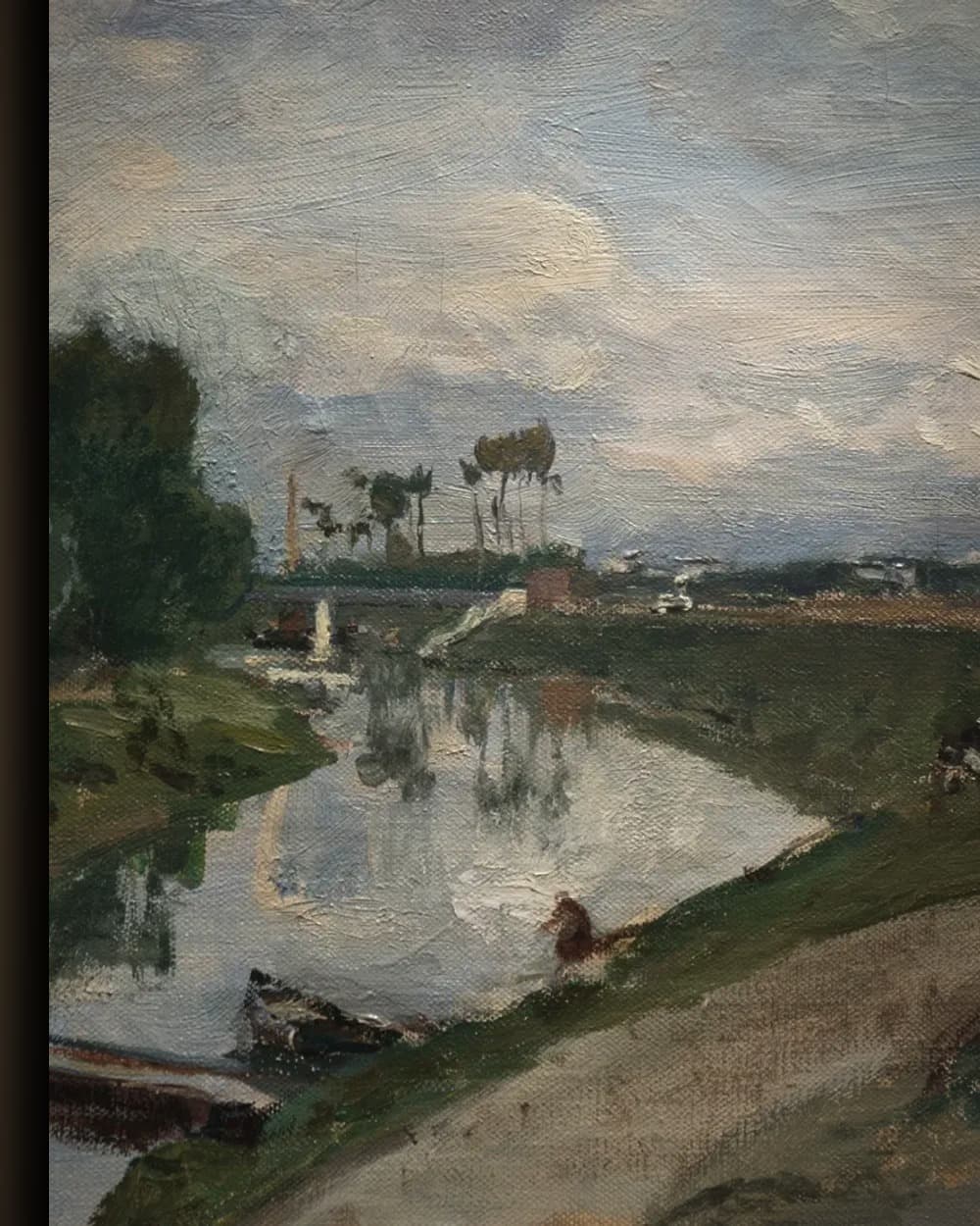 Materiaal en afwerking van Dorpsgezicht aan het water in het wisselframe