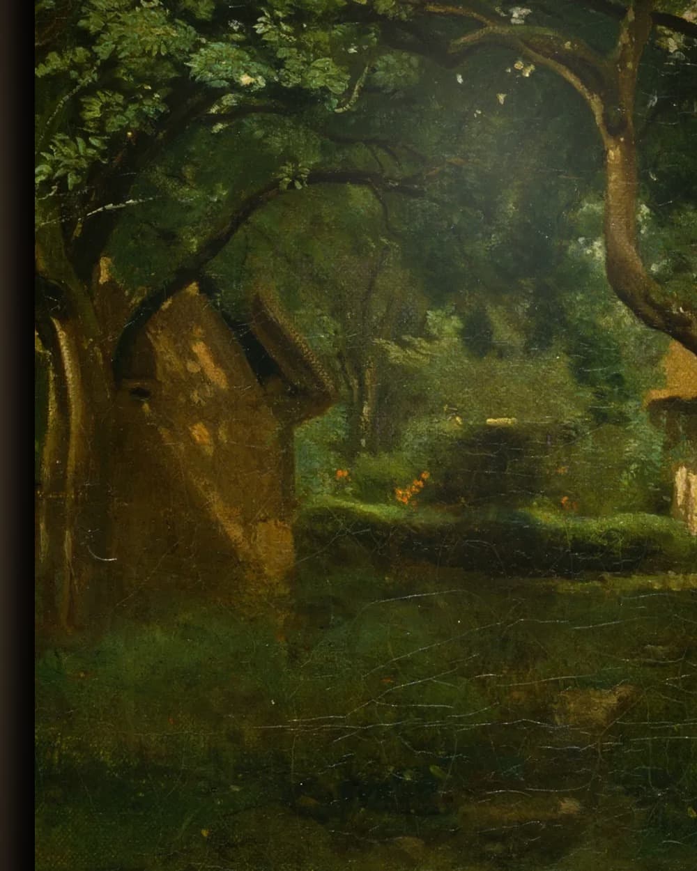 Materiaal en afwerking van Landelijk tafereel onder de bomen in het wisselframe