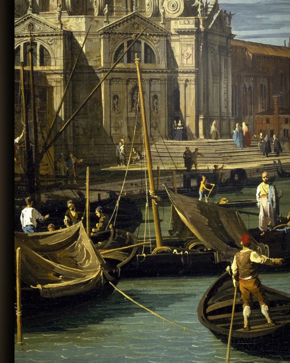 Materiaal en afwerking van Gezicht op het Canal Grande in Venetië in het wisselframe