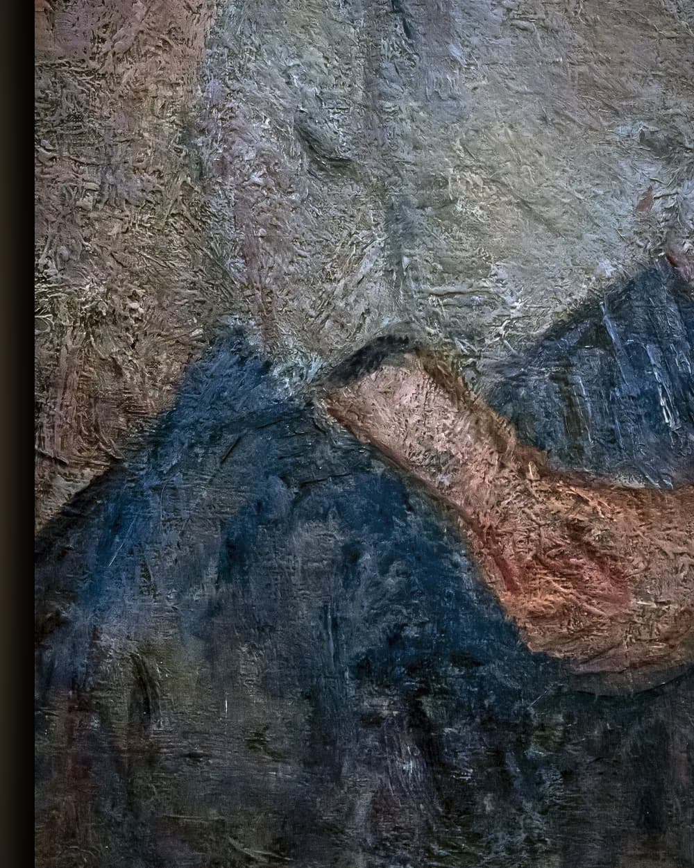 Materiaal en afwerking van Portret van Félix in een jurkje in het wisselframe