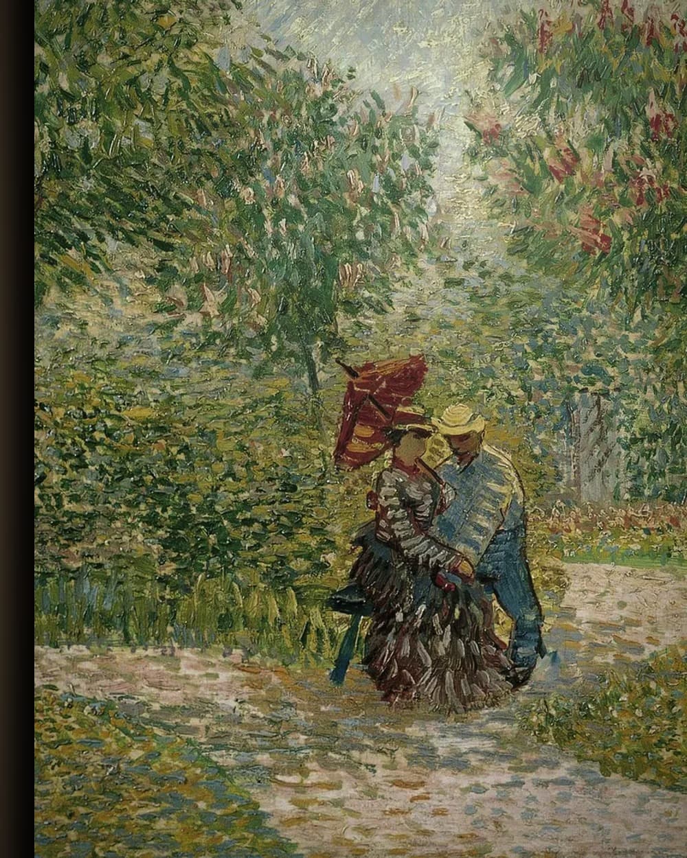Materiaal en afwerking van Tuin in Montmartre met geliefden in het wisselframe