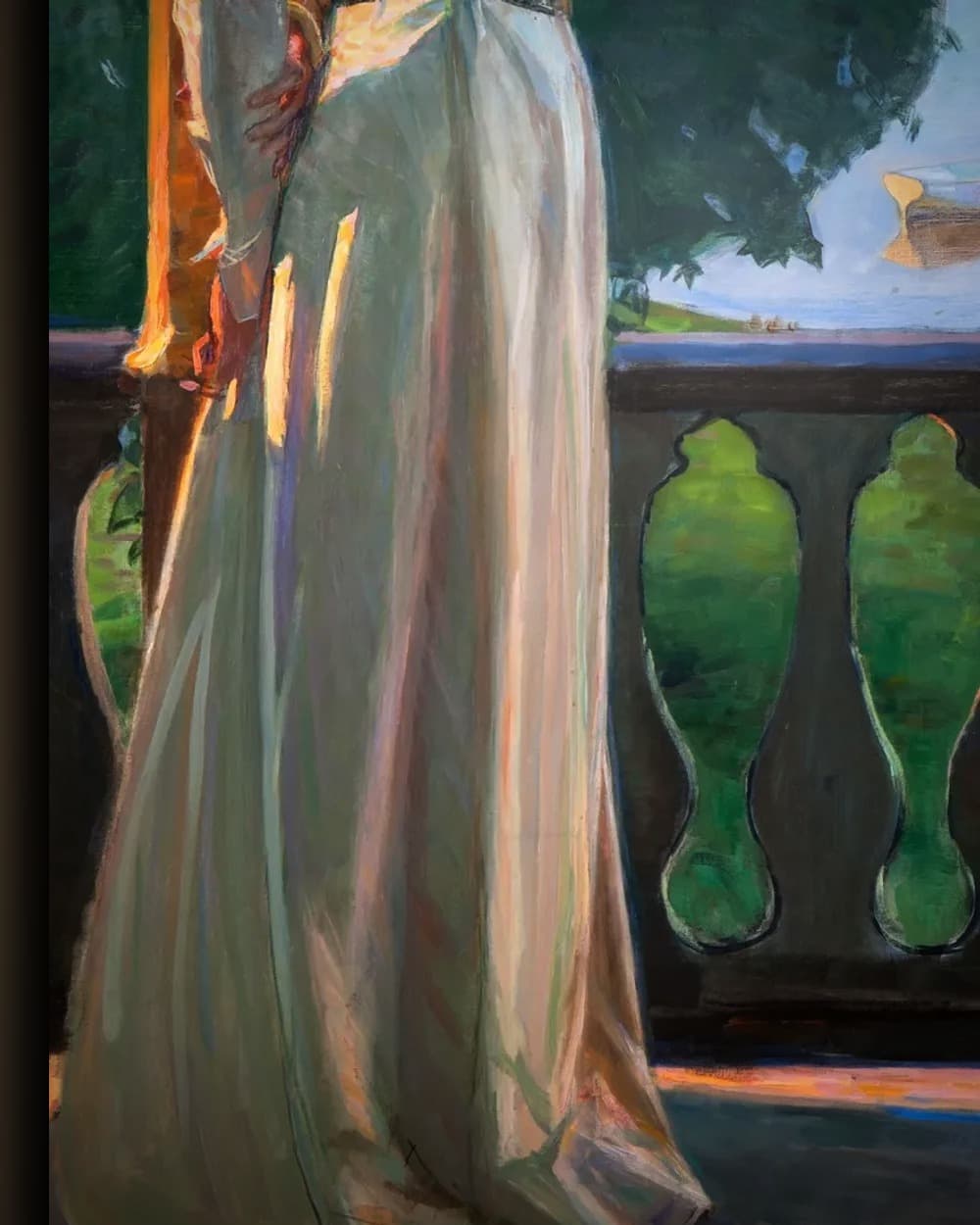 Materiaal en afwerking van Noordse zomeravond (1899-1900) in het wisselframe
