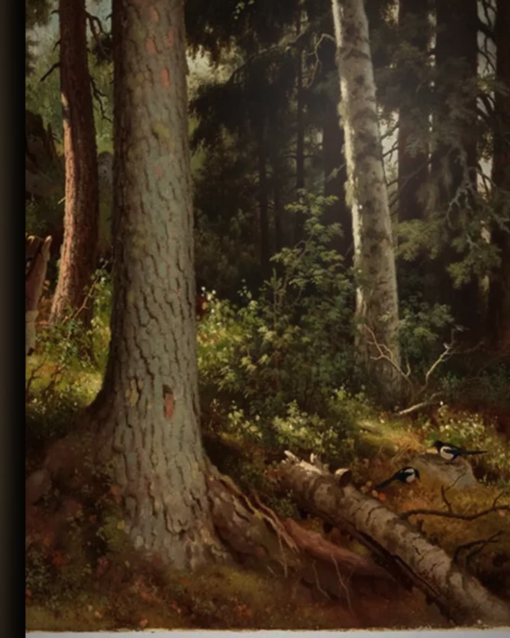 Materiaal en afwerking van Boslandschap bij Haminalahti in het wisselframe