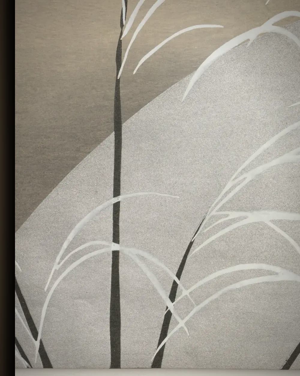 Materiaal en afwerking van Pampas Grass in Moonlight (Obana ni tsuki) in het wisselframe