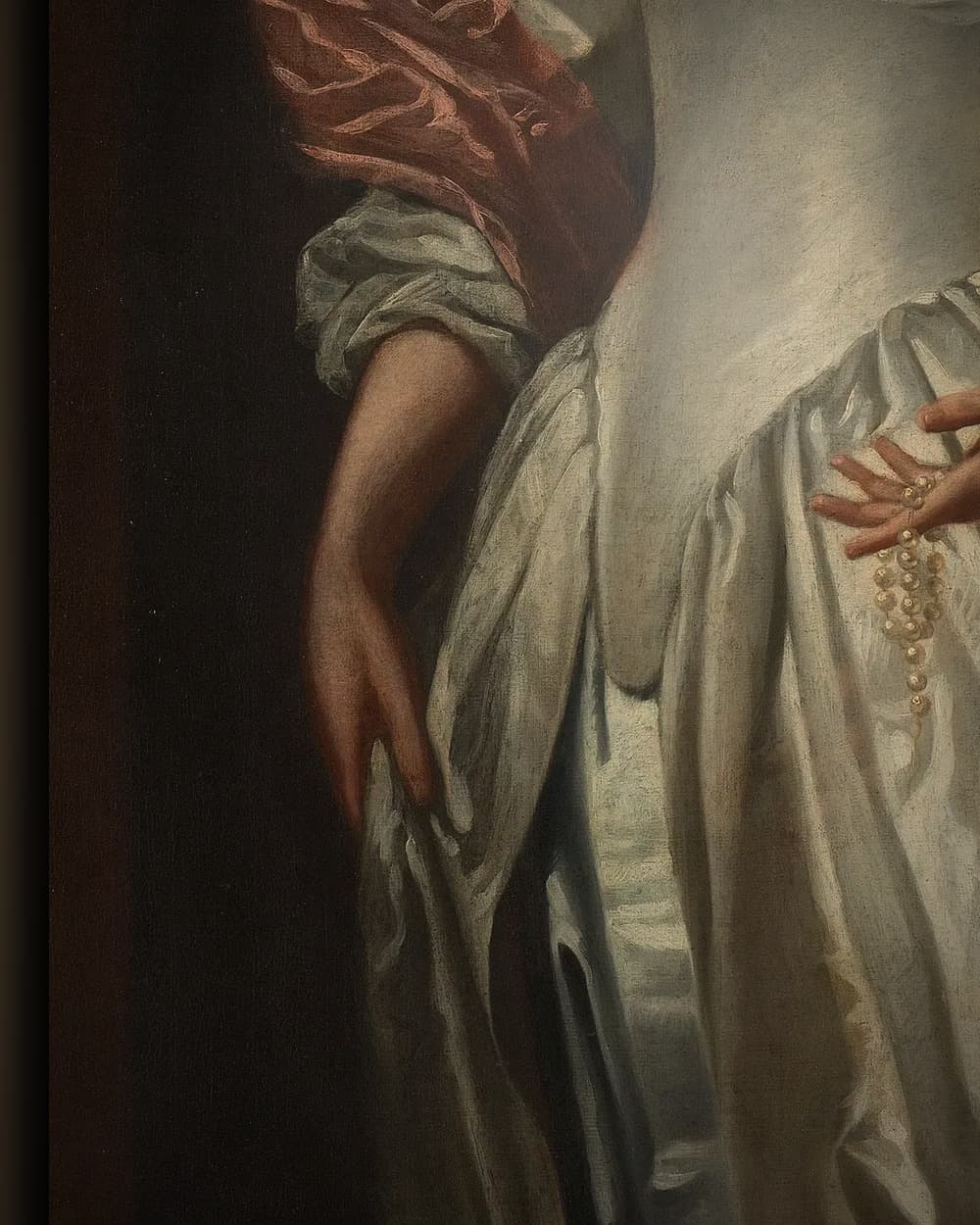 Materiaal en afwerking van Portret van Cornelia Craen van Haeften in het wisselframe
