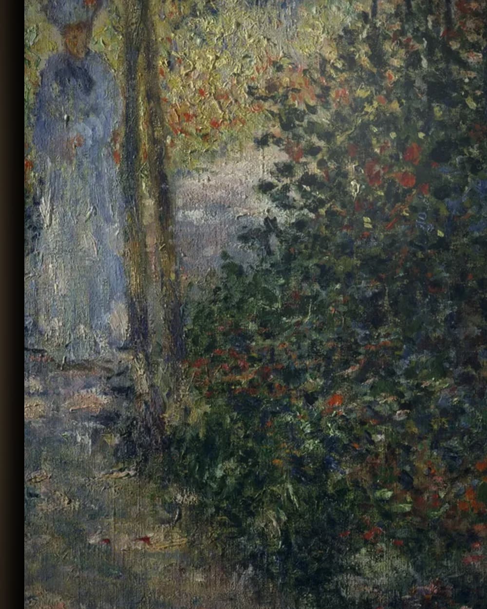 Materiaal en afwerking van Camille Monet in de tuin in Argenteuil in het wisselframe