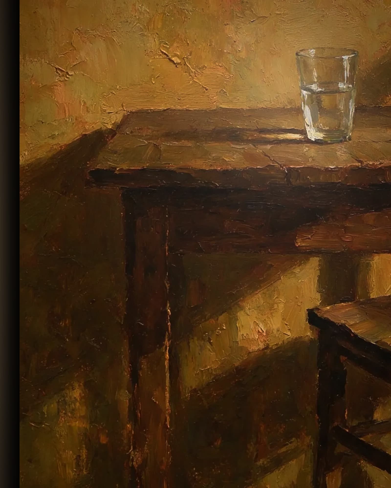 Materiaal en afwerking van Halfvol glas in het wisselframe