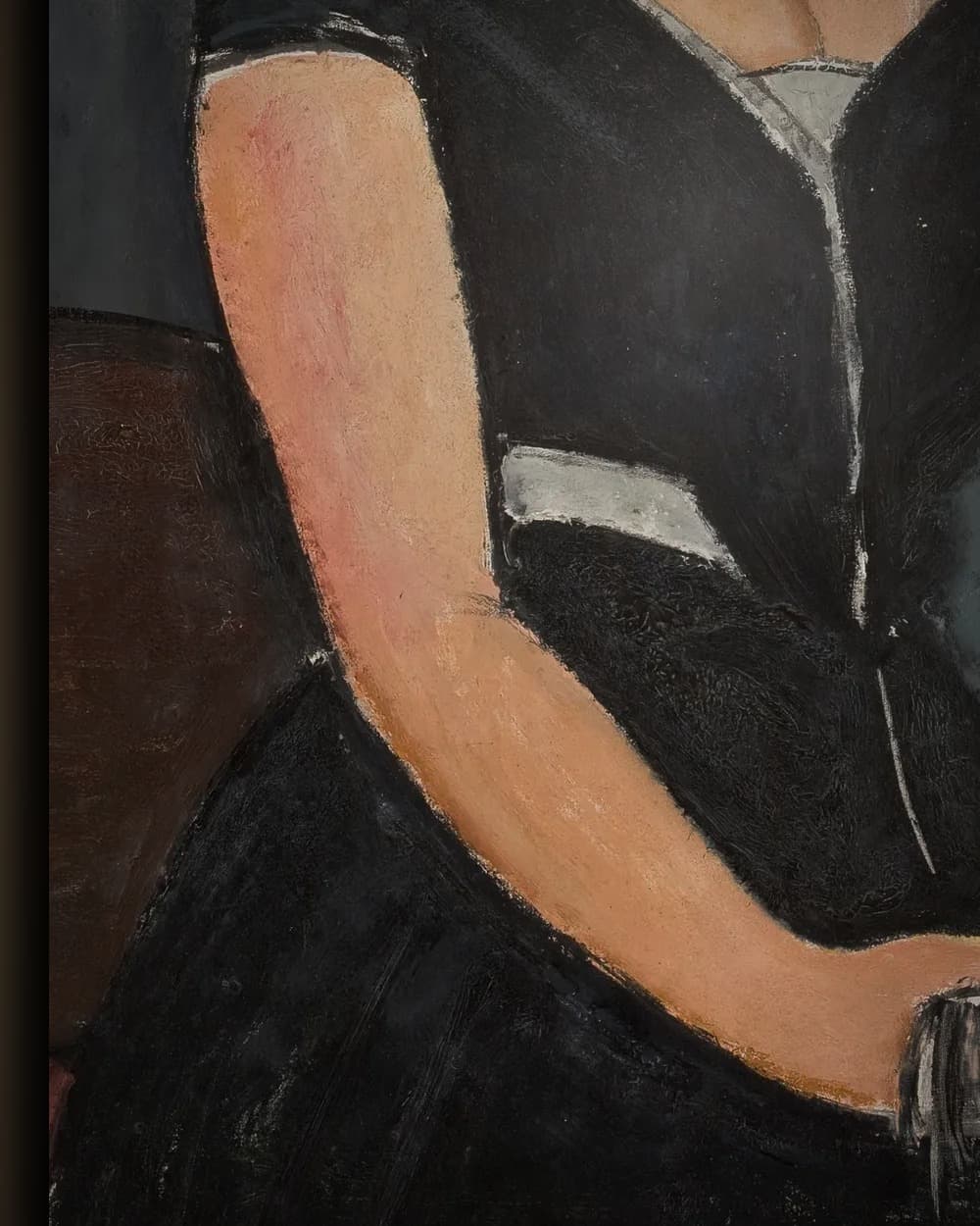 Materiaal en afwerking van Portret van mevrouw Cécile van Muyden in het wisselframe