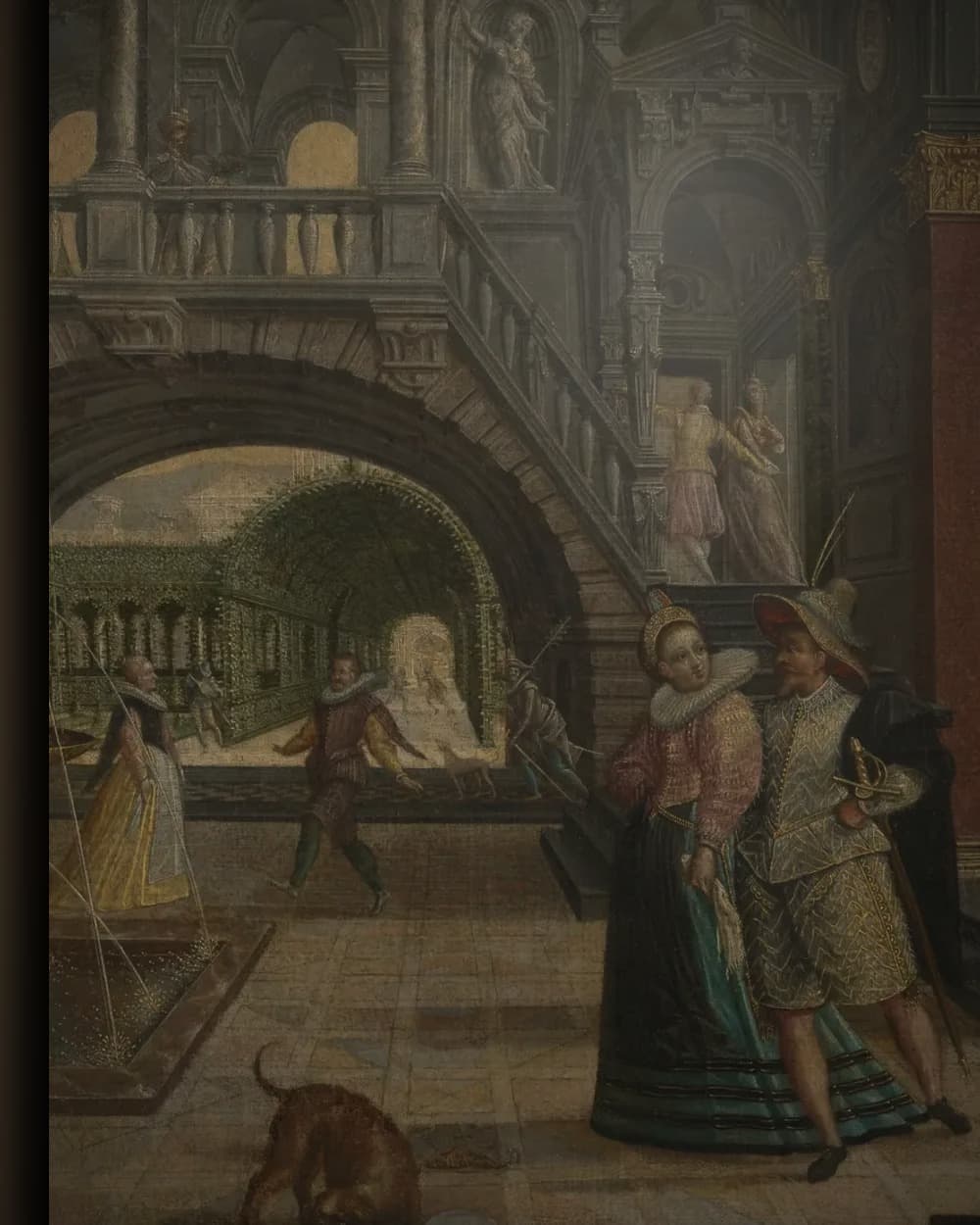 Materiaal en afwerking van Gefantaseerd renaissancepaleis in het wisselframe