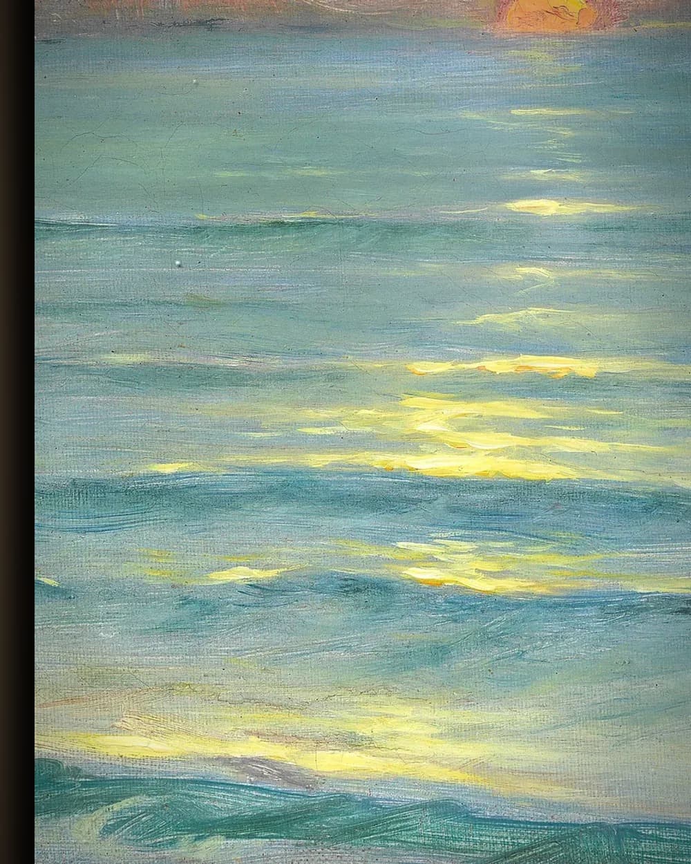 Materiaal en afwerking van Zonsondergang op het noordstrand van Skagen in het wisselframe