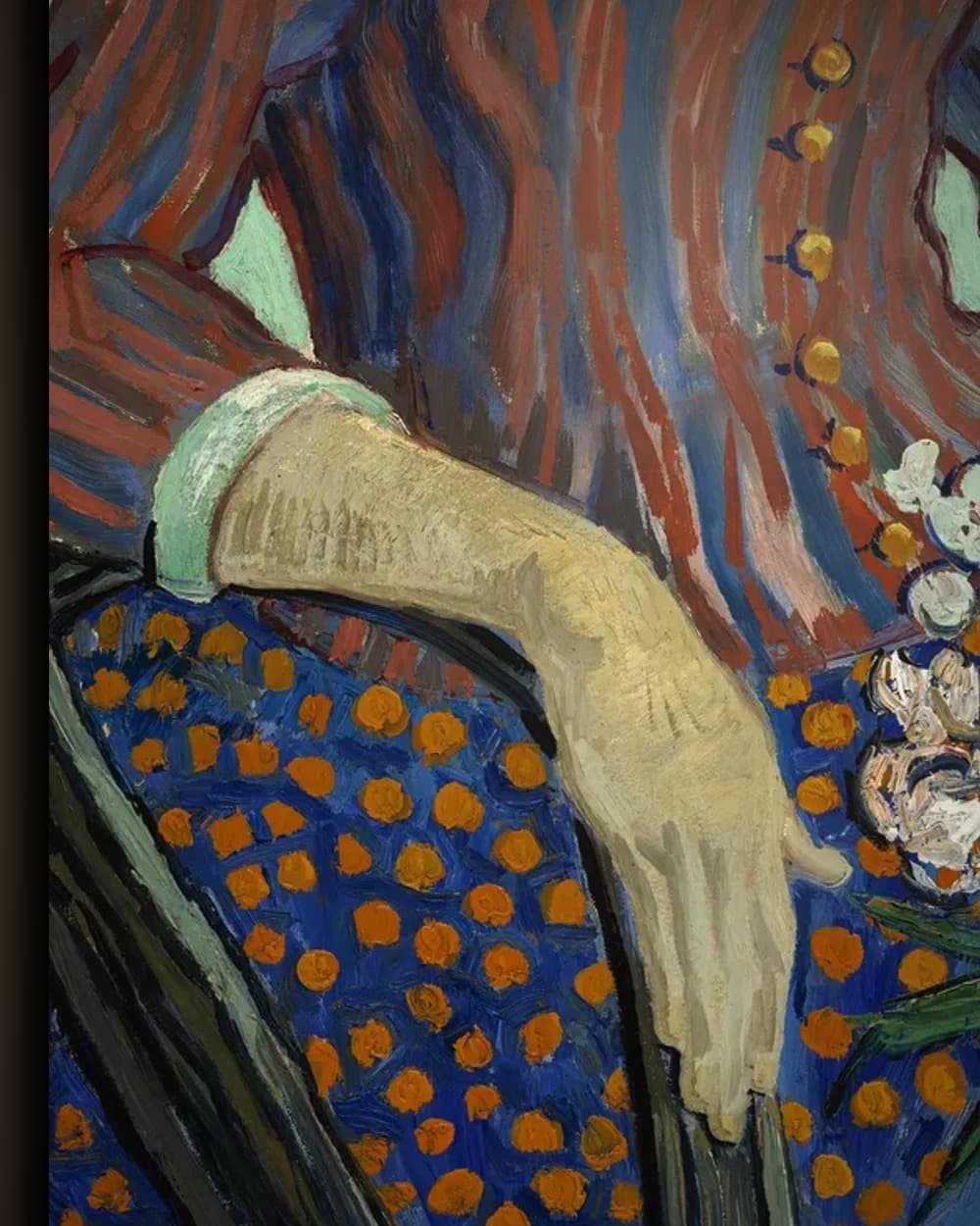 Materiaal en afwerking van Jong meisje (La Mousmé) in het wisselframe