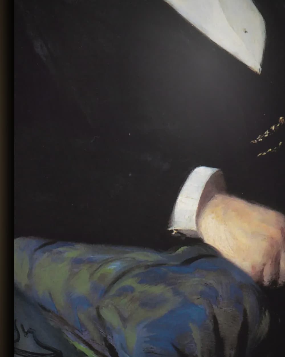 Materiaal en afwerking van Portret van tabaksfabrikant Heinrich Hirschsprung in het wisselframe