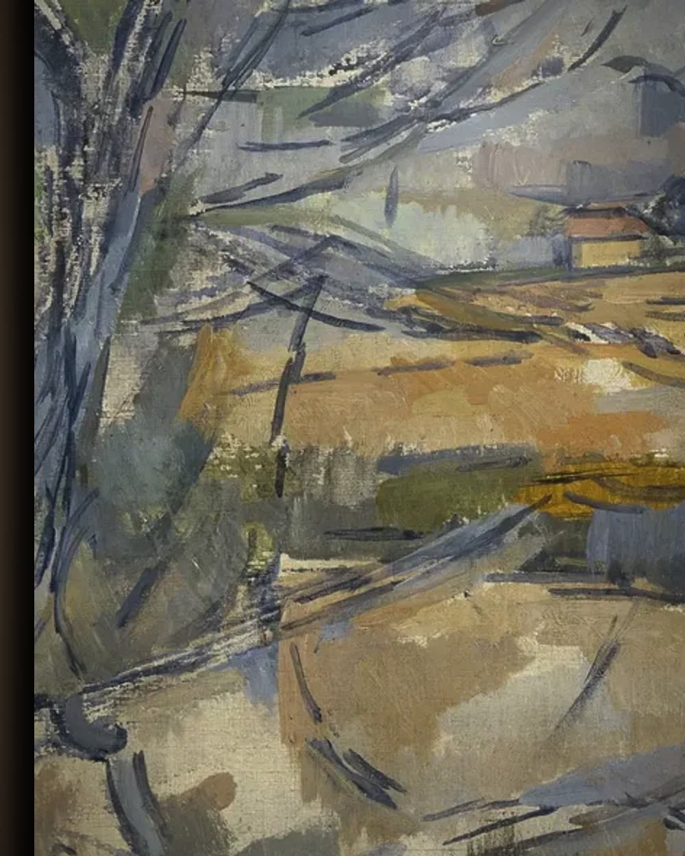 Materiaal en afwerking van De berg Sainte-Victoire in het wisselframe