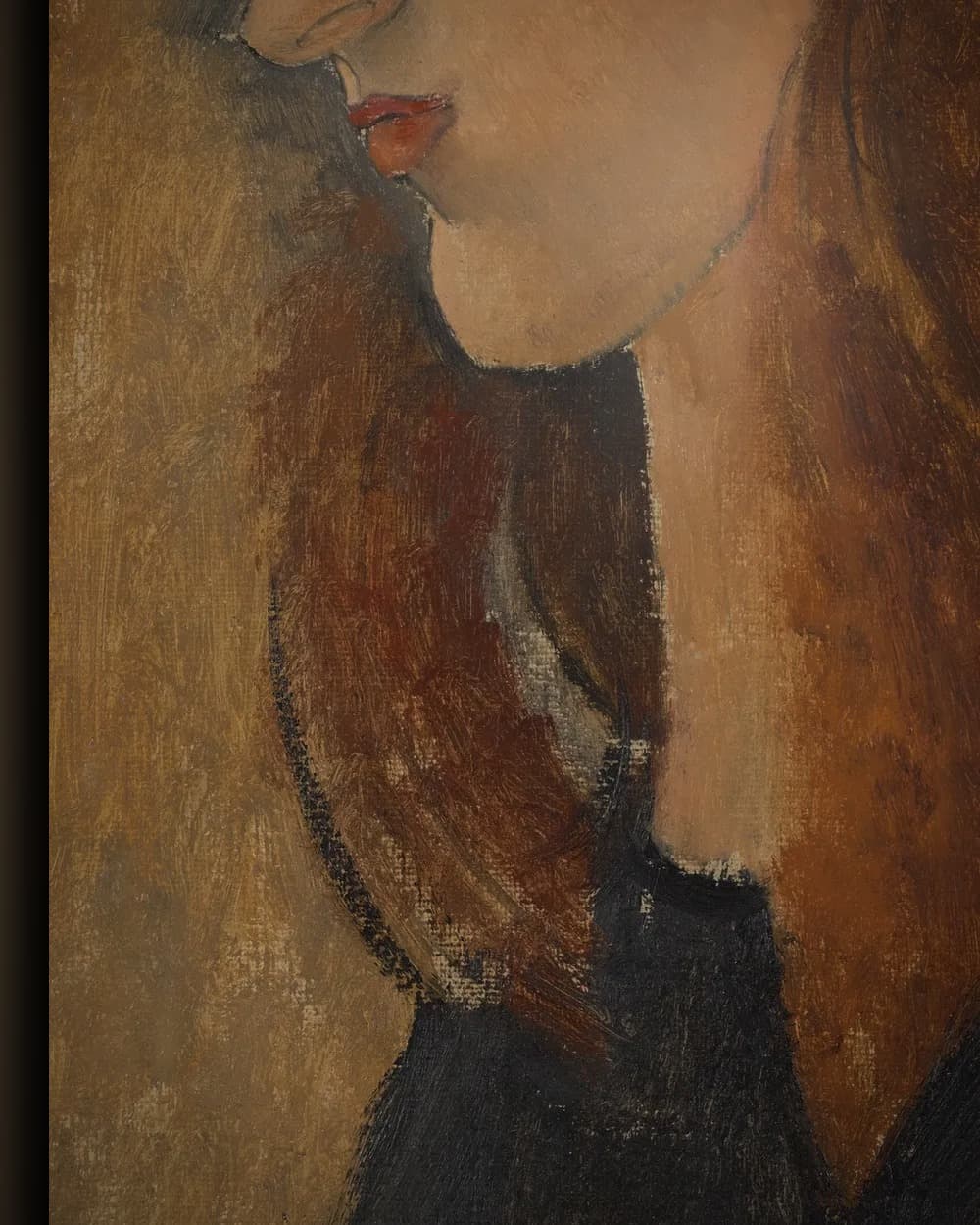 Materiaal en afwerking van Portret van een jonge vrouw in het wisselframe