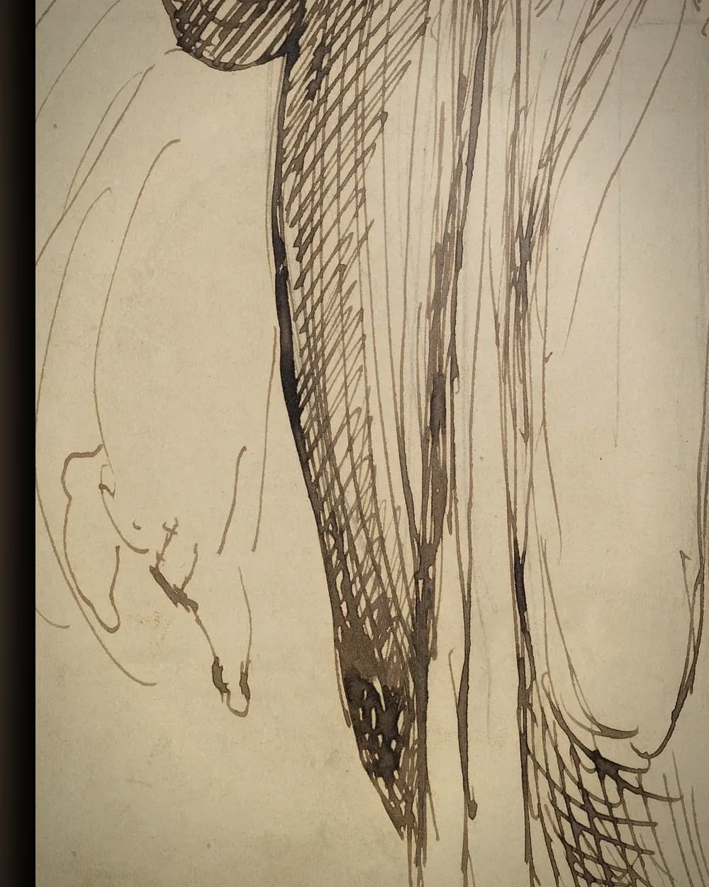 Materiaal en afwerking van Astarte Syriaca, figuurstudie in het wisselframe