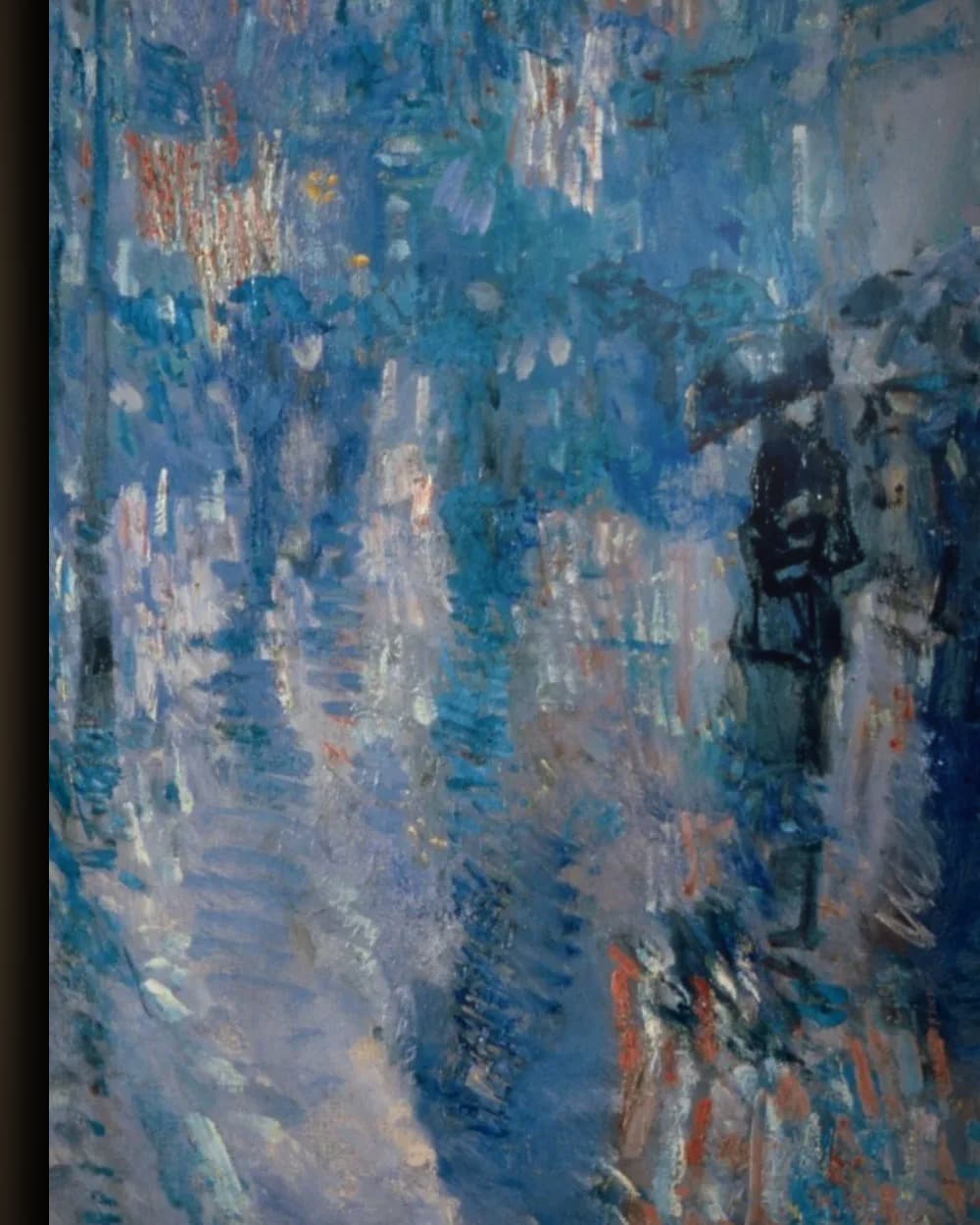 Materiaal en afwerking van The Avenue in the Rain in het wisselframe