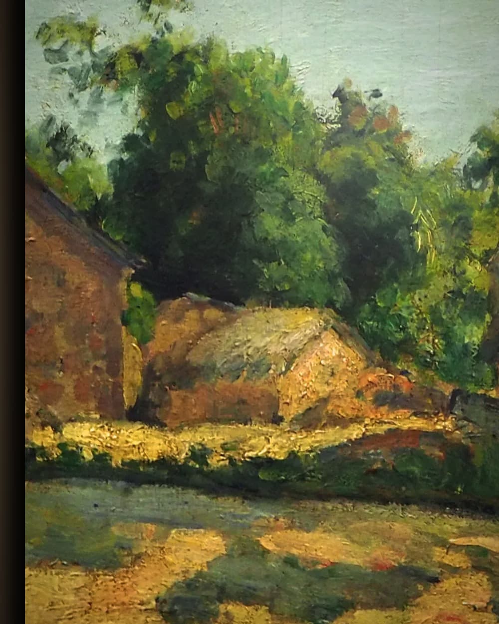 Materiaal en afwerking van Landschap bij Melleray, Mayenne in het wisselframe