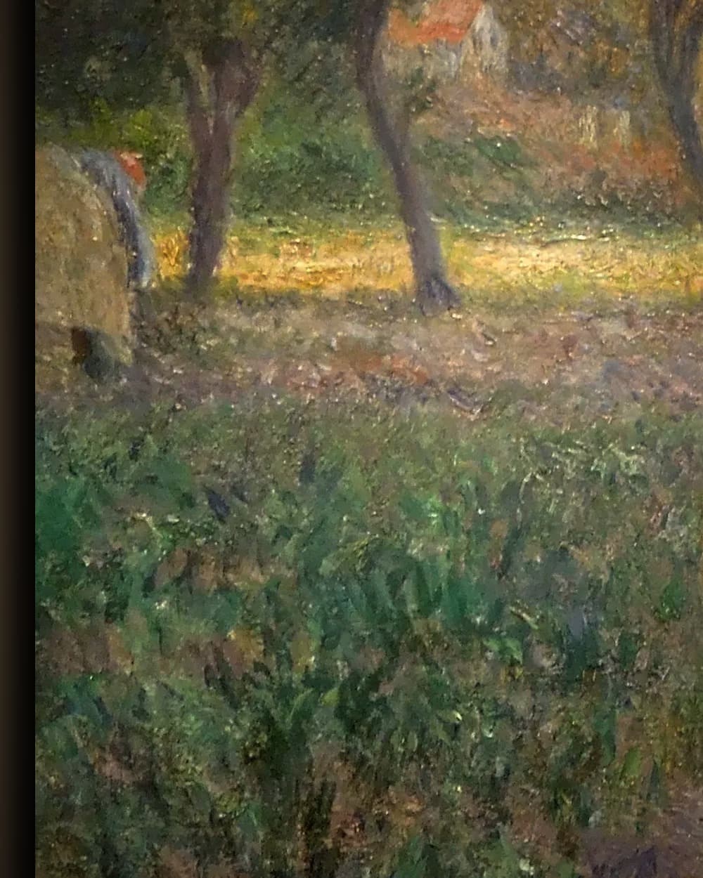 Materiaal en afwerking van Boerin en kind, terug van het veld in het wisselframe