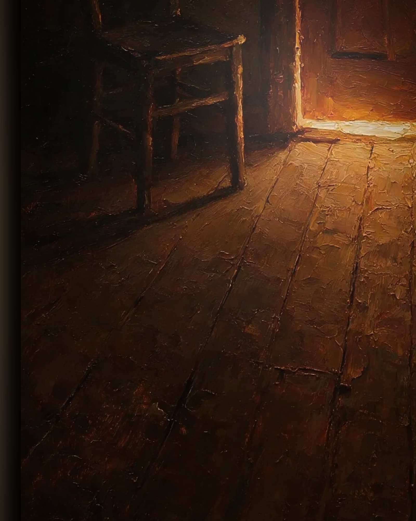 Materiaal en afwerking van Licht onder een deur in het wisselframe