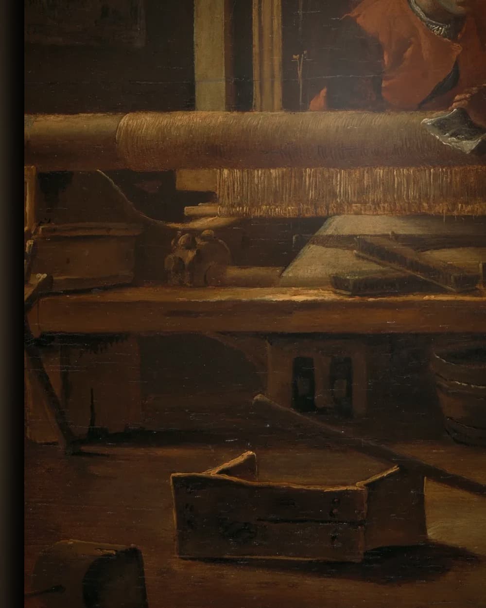 Materiaal en afwerking van Werkplaats van een wever in het wisselframe