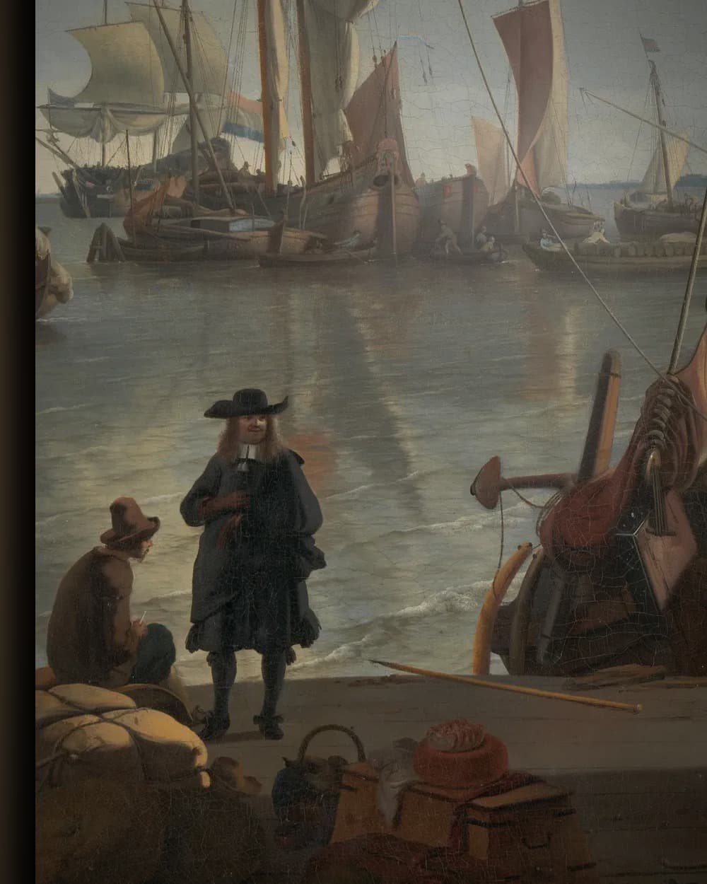 Materiaal en afwerking van Het IJ bij Amsterdam in het wisselframe