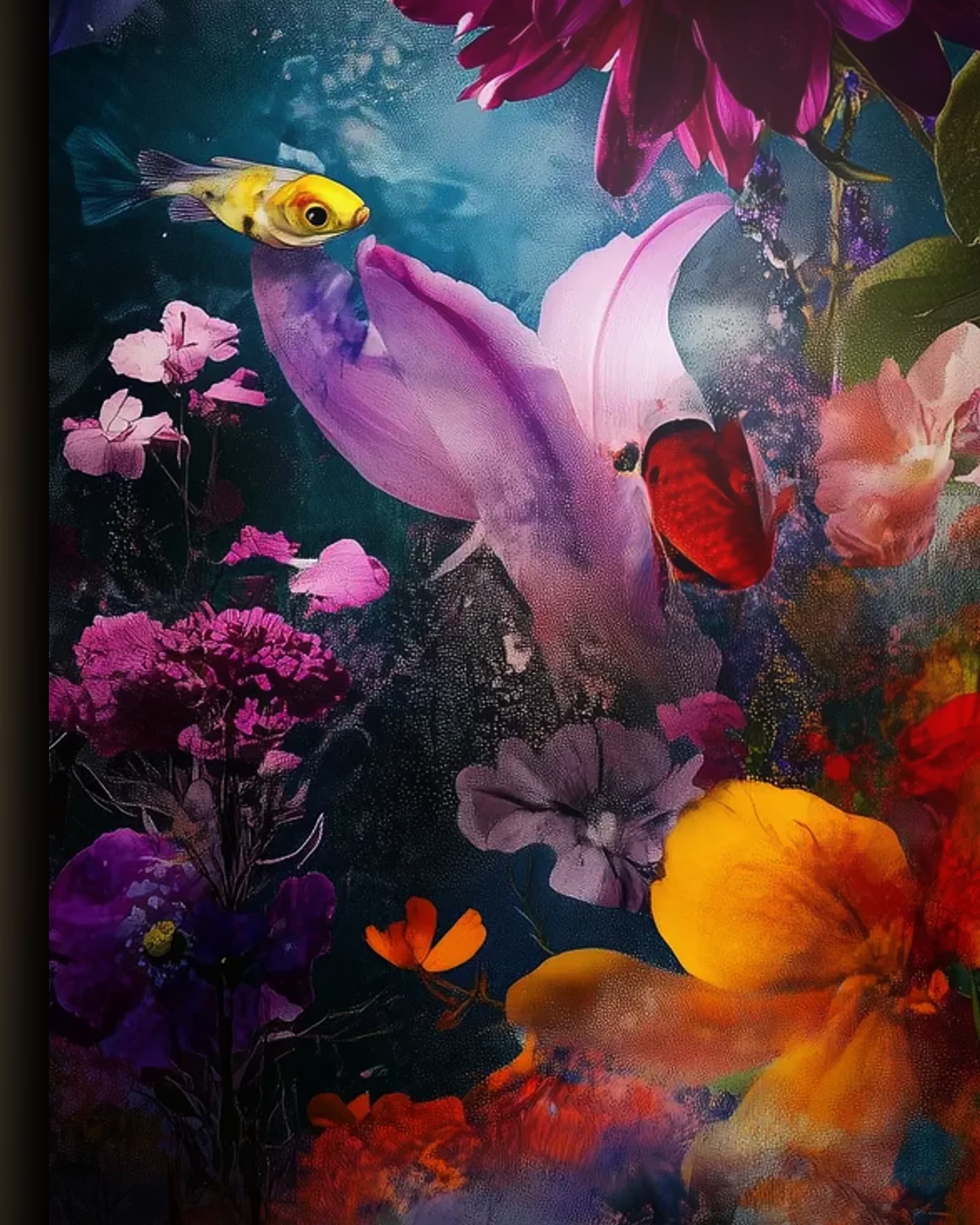 Materiaal en afwerking van Tuin onder water in het wisselframe
