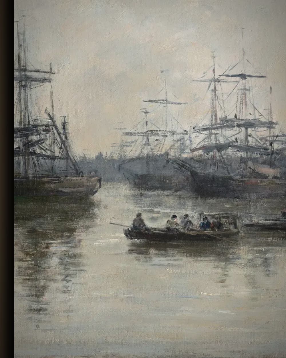 Materiaal en afwerking van Gezicht op Bordeaux vanaf de Quai des Chartrons in het wisselframe