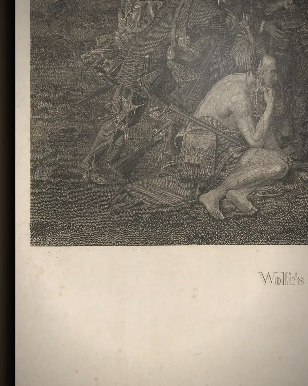 Materiaal en afwerking van De dood van generaal Wolfe in het wisselframe