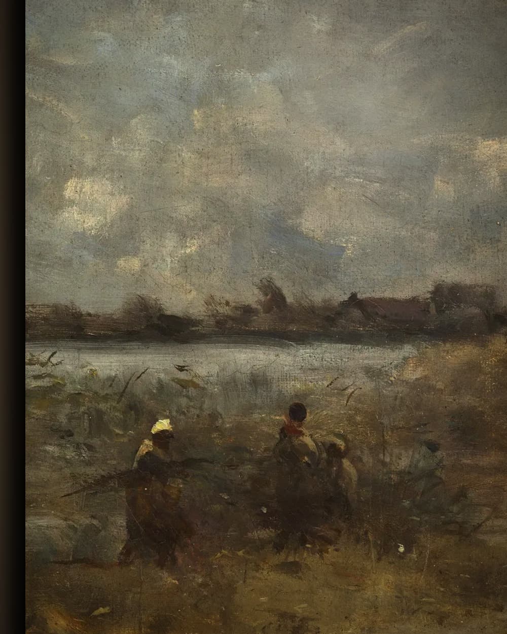 Materiaal en afwerking van Bewolkte luchten boven het landschap in het wisselframe