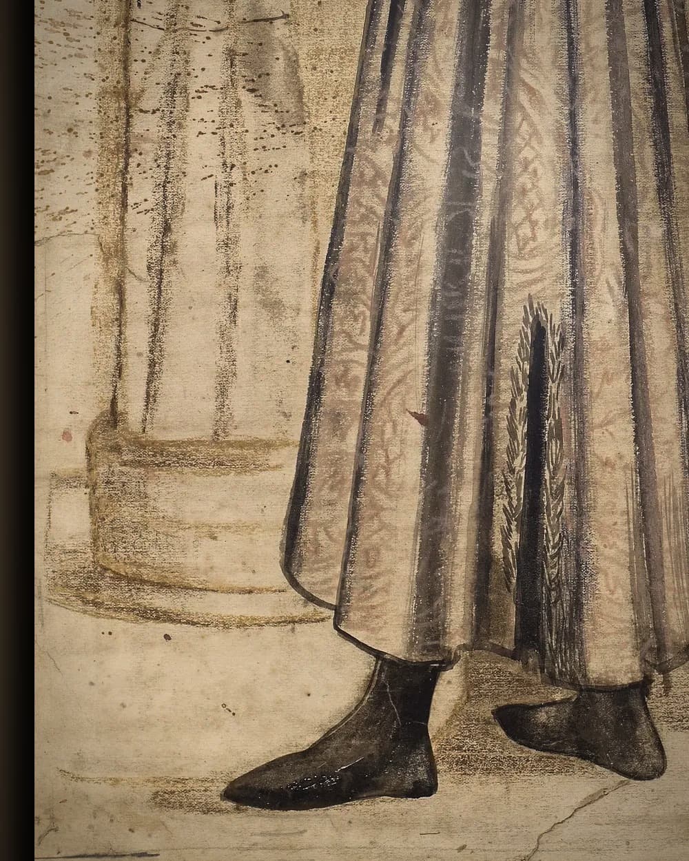 Materiaal en afwerking van De huwelijksreis van koning René in het wisselframe