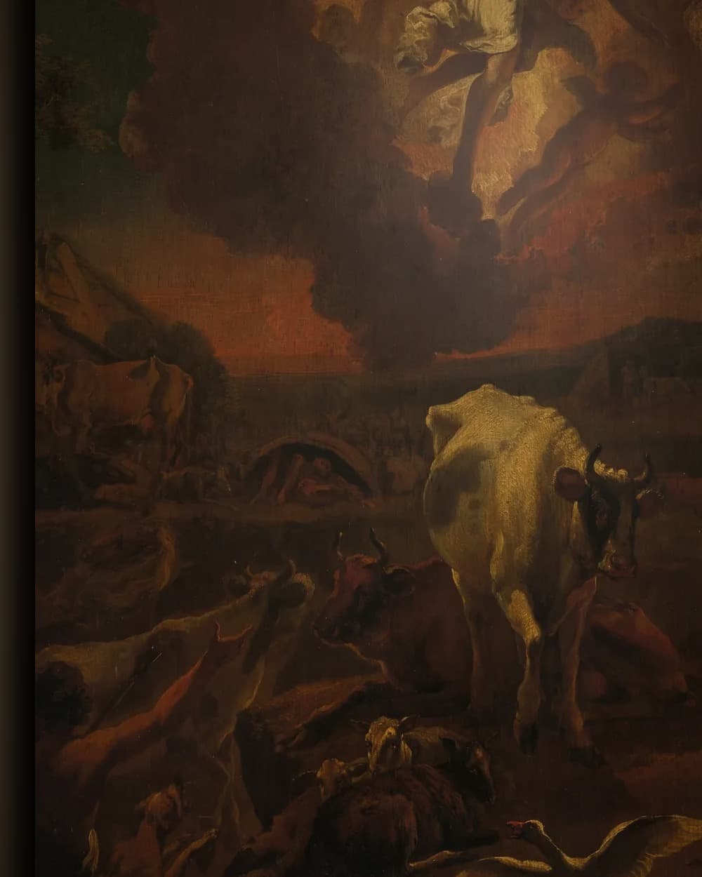 Materiaal en afwerking van De verkondiging aan de herders in het wisselframe