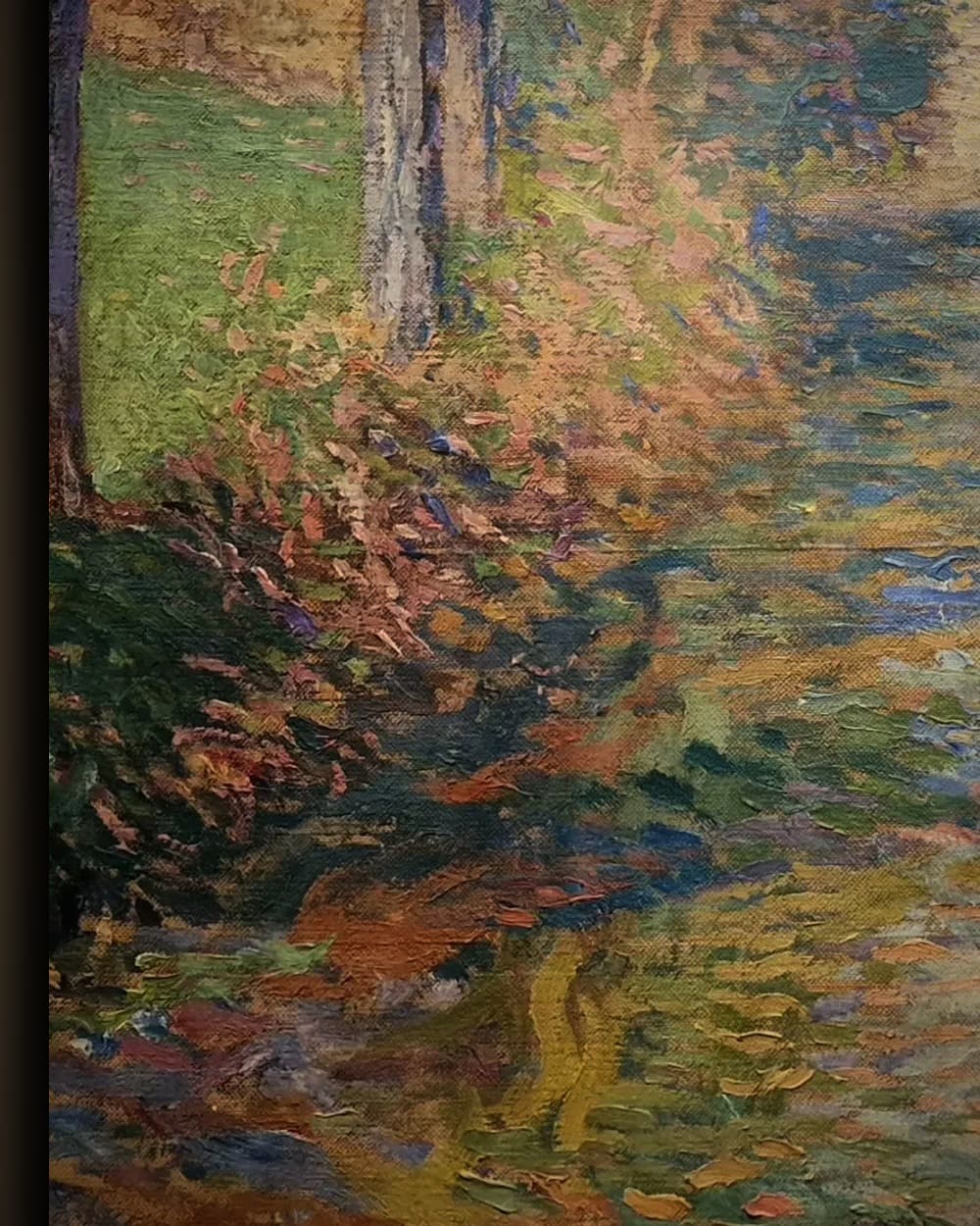 Materiaal en afwerking van Zonnige rivier met brug in het wisselframe