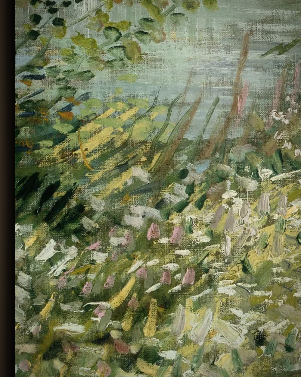 Materiaal en afwerking van Rivieroever in de lente in het wisselframe