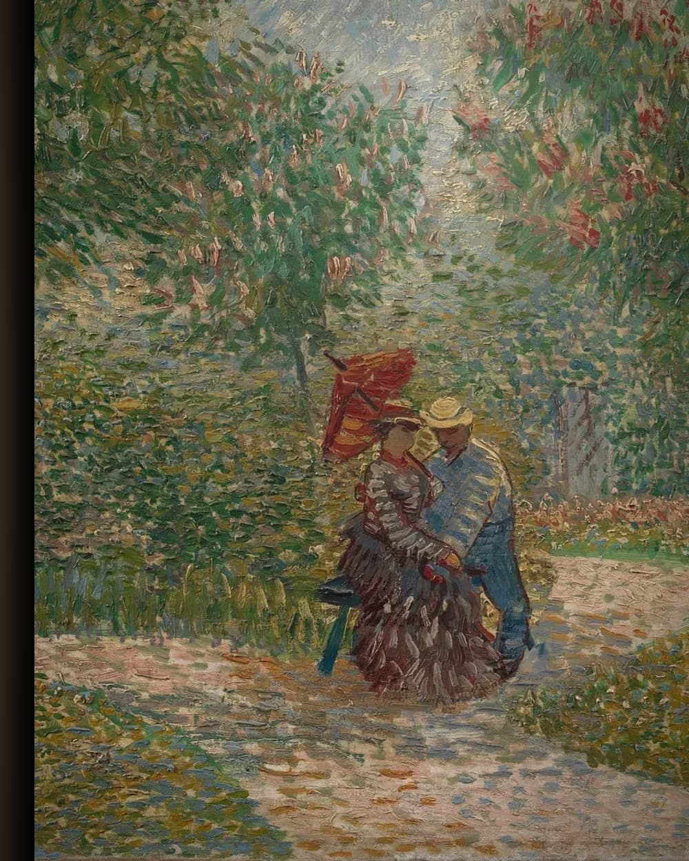 Materiaal en afwerking van Tuin met verliefde paartjes, Square Saint-Pierre in het wisselframe