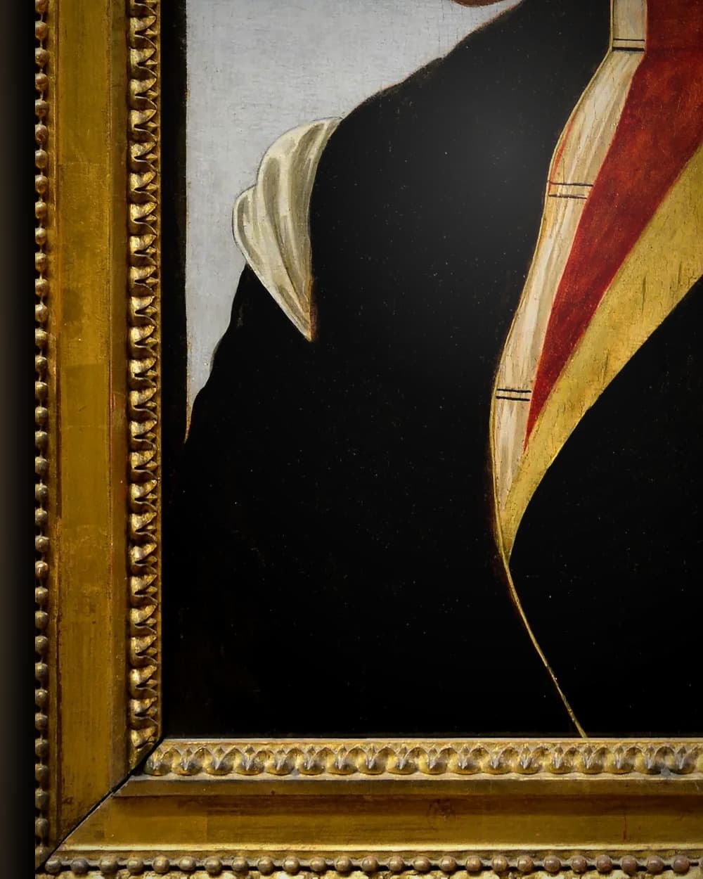 Materiaal en afwerking van Portret van een jongeman in het wisselframe