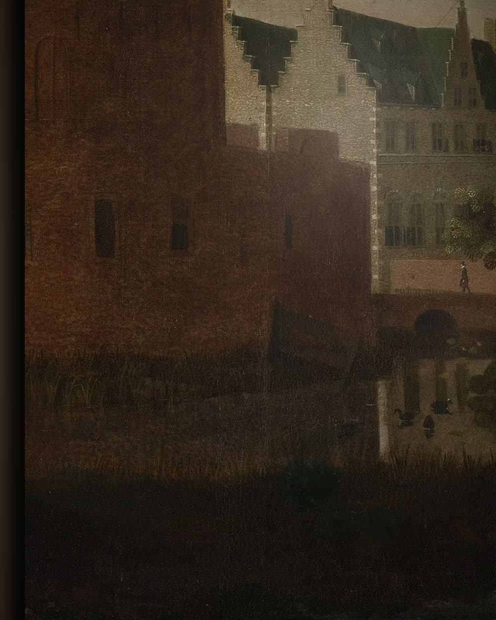 Materiaal en afwerking van Het slot Teylingen in het wisselframe